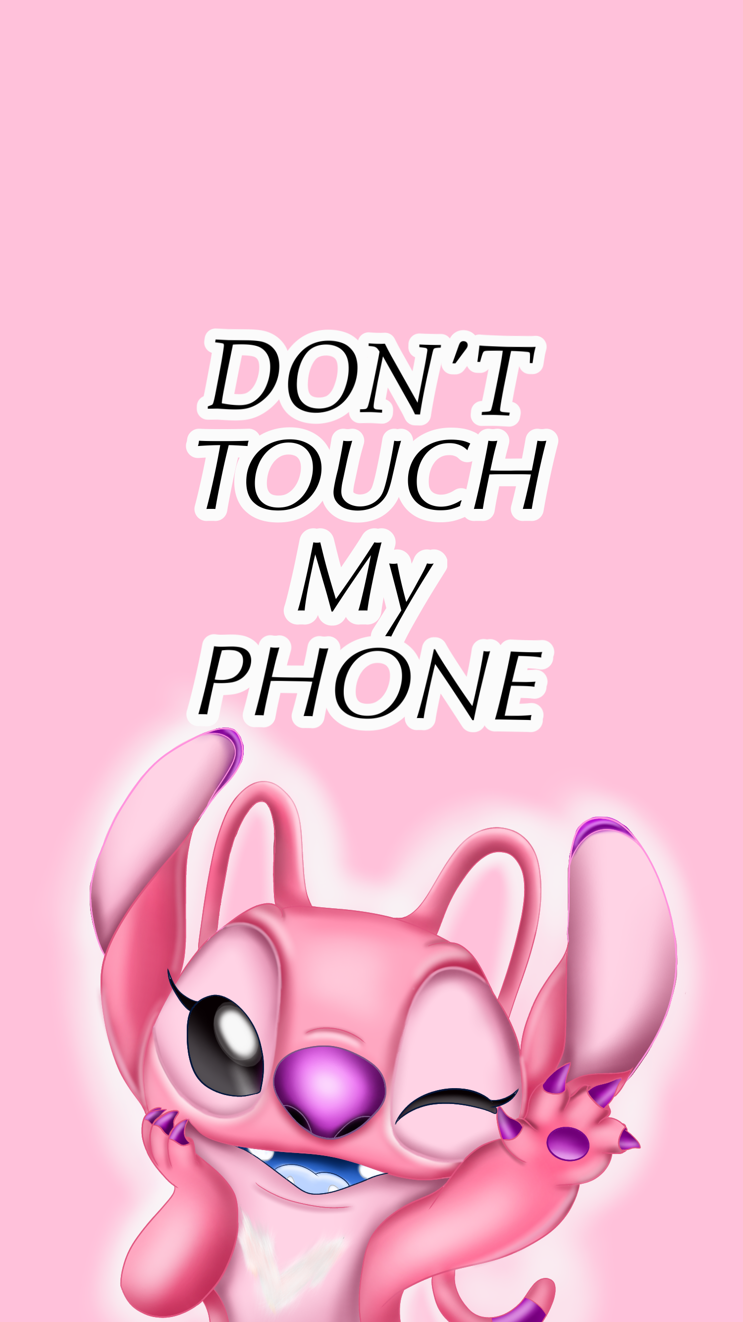 Angel stitch dont touch my ð wallpaper dont touch my phone wallpapers iphone wallpaper quotes funny cartoon wallpaper iphone