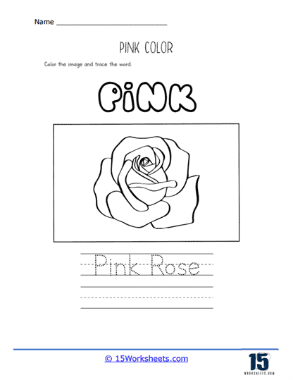 Pink worksheets