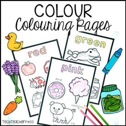 Colour colouring pages tech teacher pto