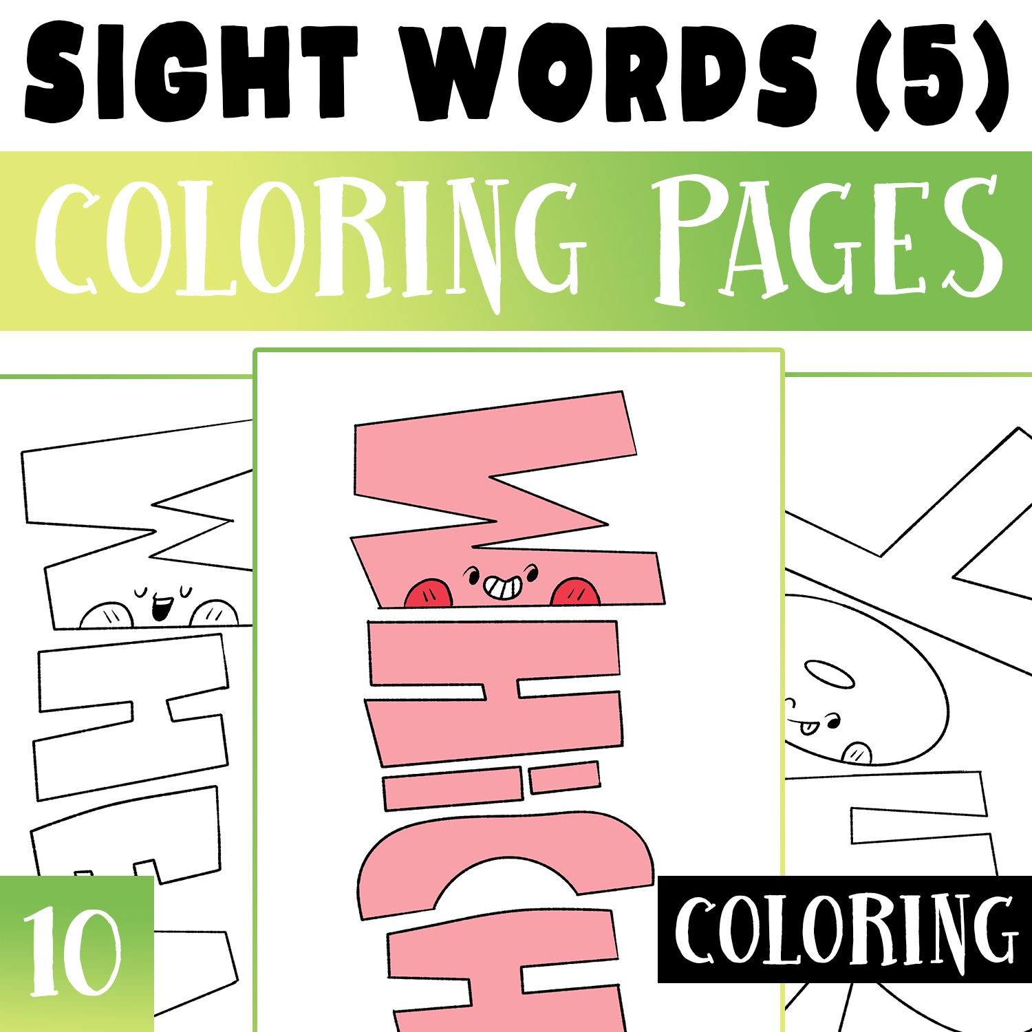 Cute sight words coloring pages worksheet activities for morning work made by teachers