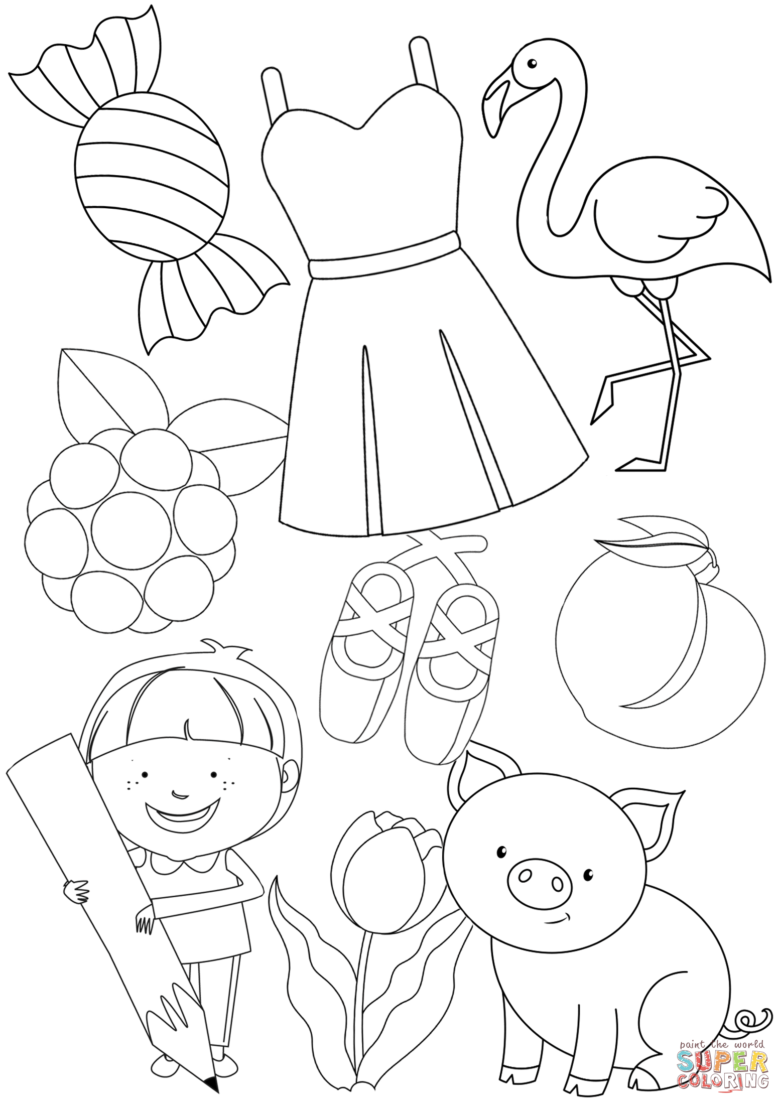 Pink color coloring page free printable coloring pages