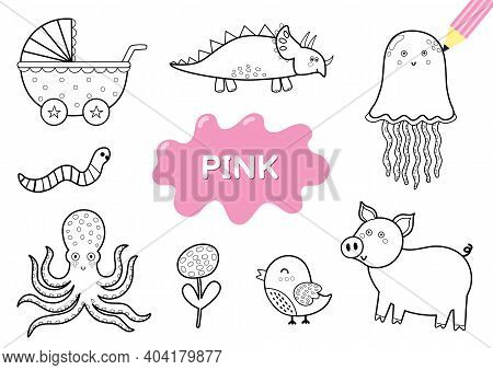 Color elements pink vector photo free trial bigstock