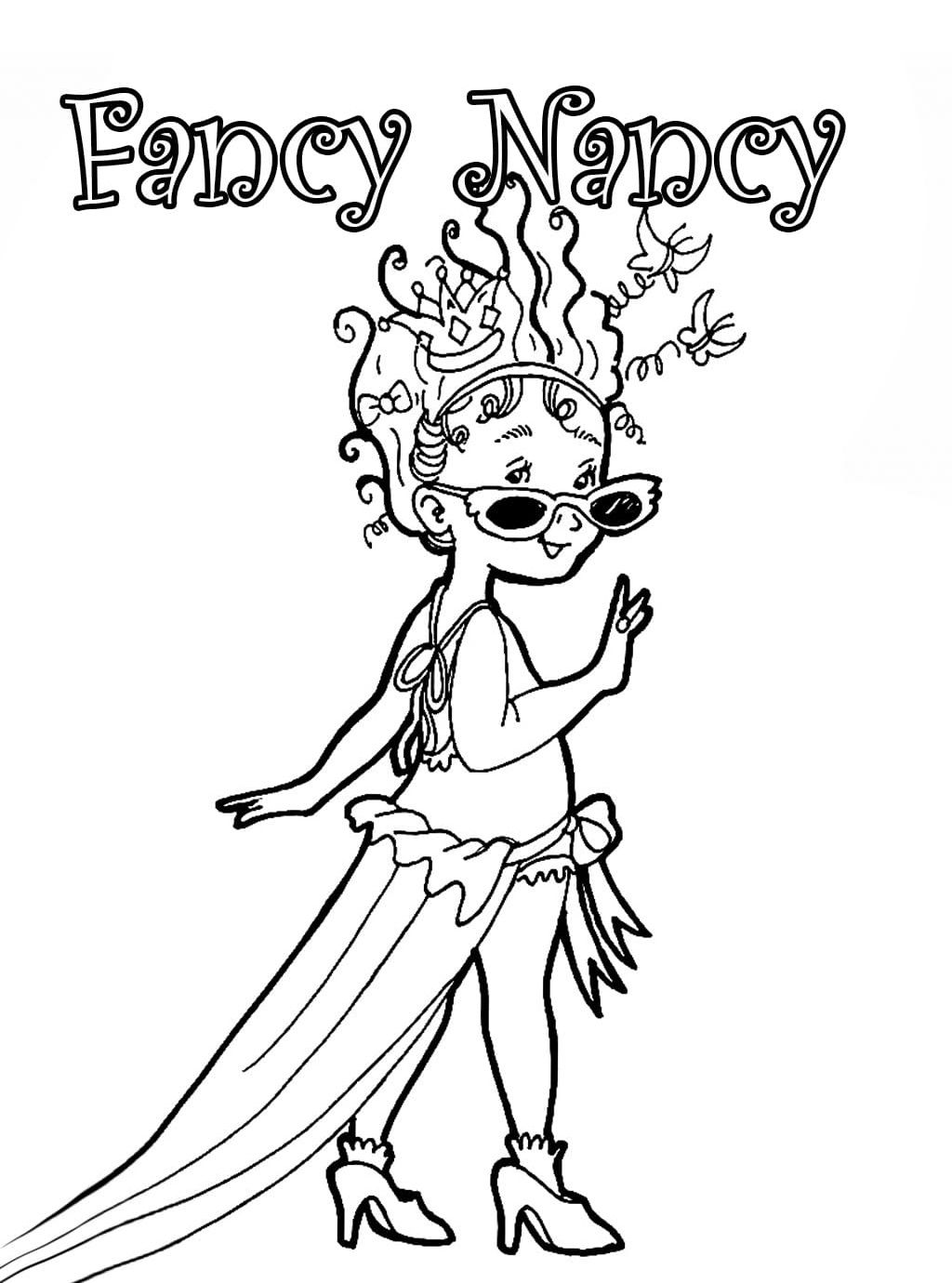 Free fancy nancy coloring pages pdf