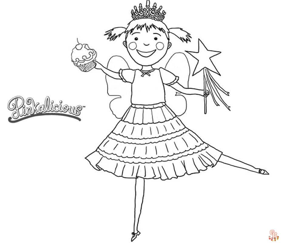 Printable pinkalicious coloring pages free for kids and adults