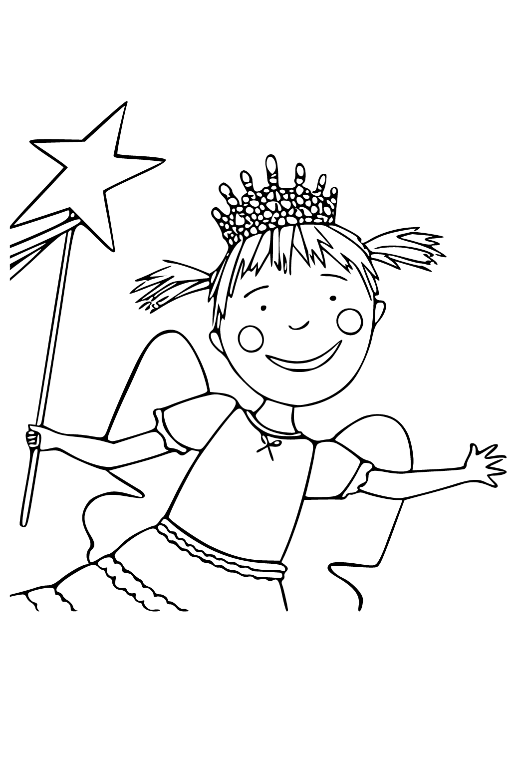 Free printable pinkalicious star coloring page for adults and kids