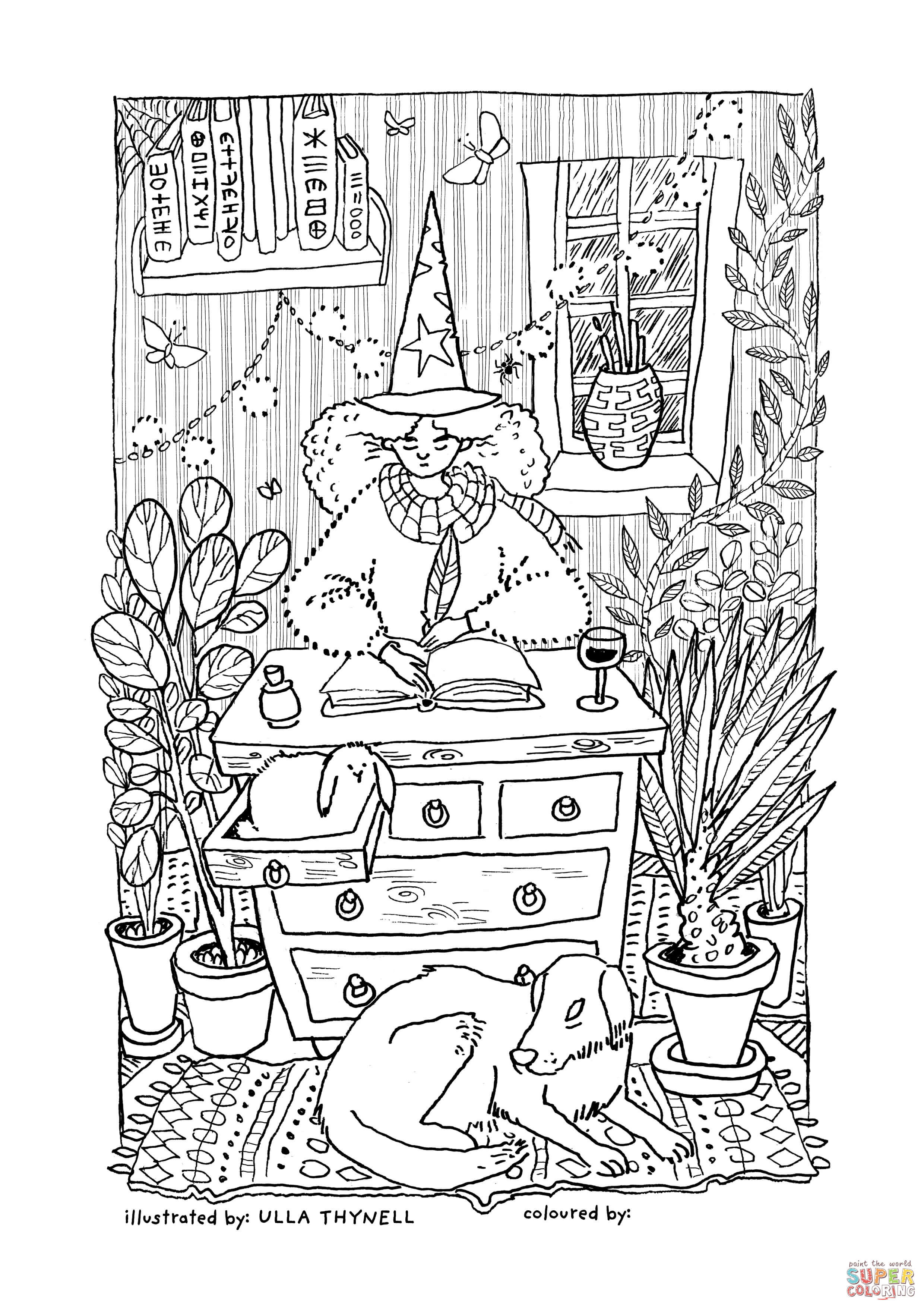Study coloring page free printable coloring pages