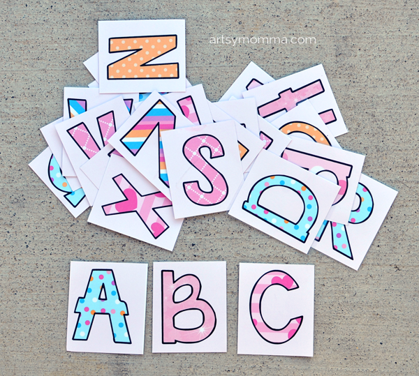 Printable letter activity card ideas