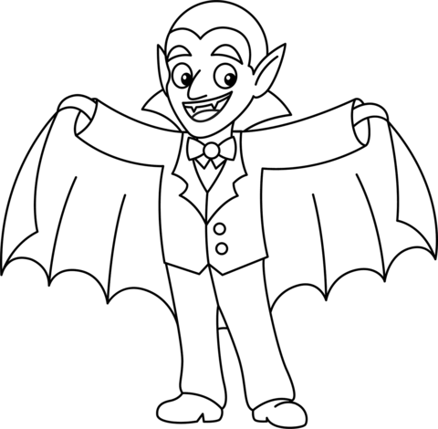 Cartoon dracula coloring page free printable coloring pages
