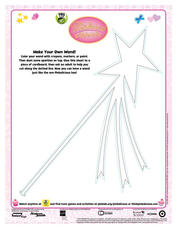 Draw pinkalicious wand kids coloring pages kids for parents