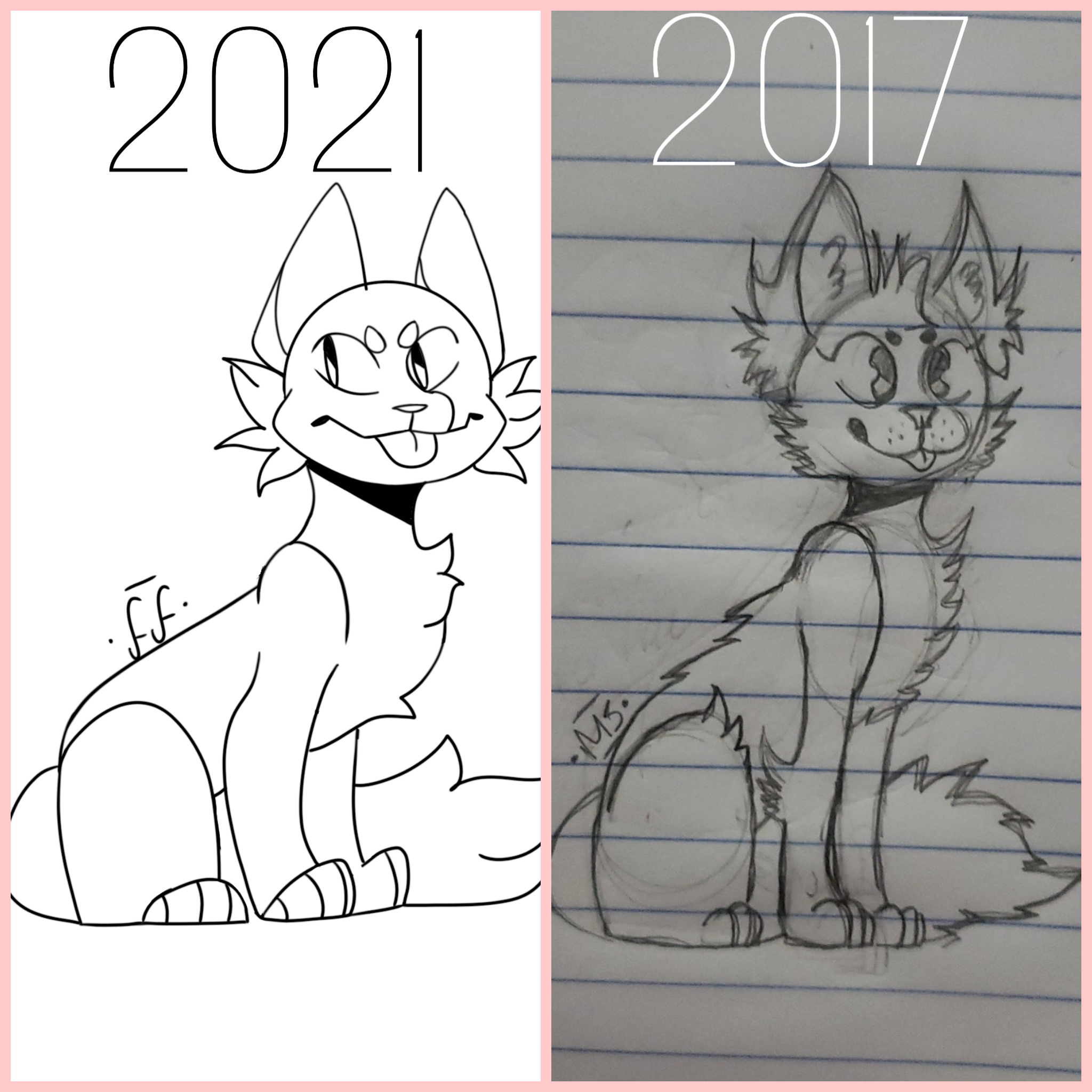 Redrawing a cat i drew in but its just the lineart and the anatomy is less or more horribleâ rwarriorcats