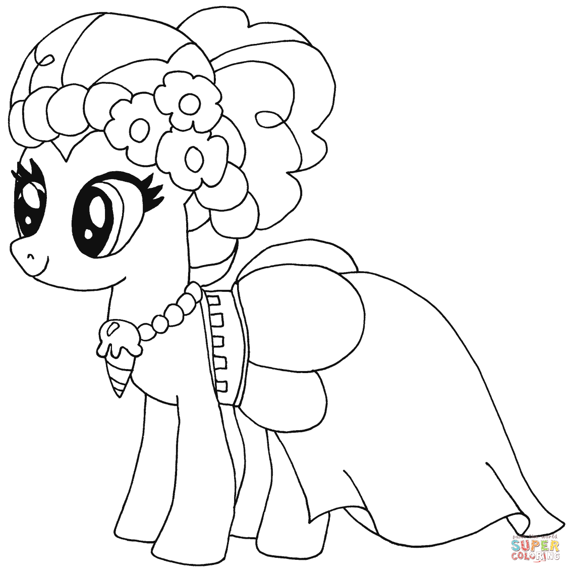 Pinkie pie coloring page free printable coloring pages