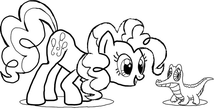 Pinkie pie and gummy my little pony coloring coloring pages cute coloring pages