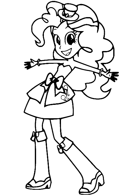 Pinkie pie from equestria girls coloring page