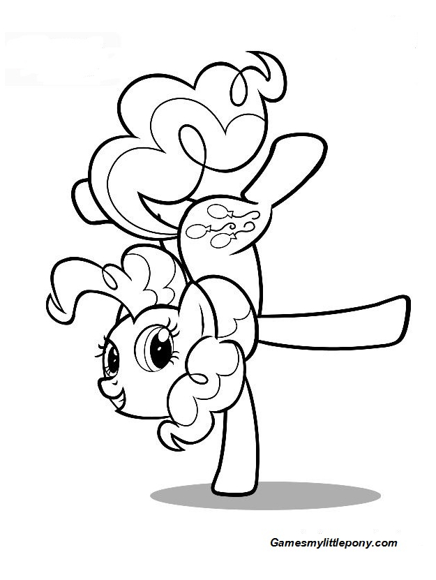 Cute pinkie pie pony coloring page