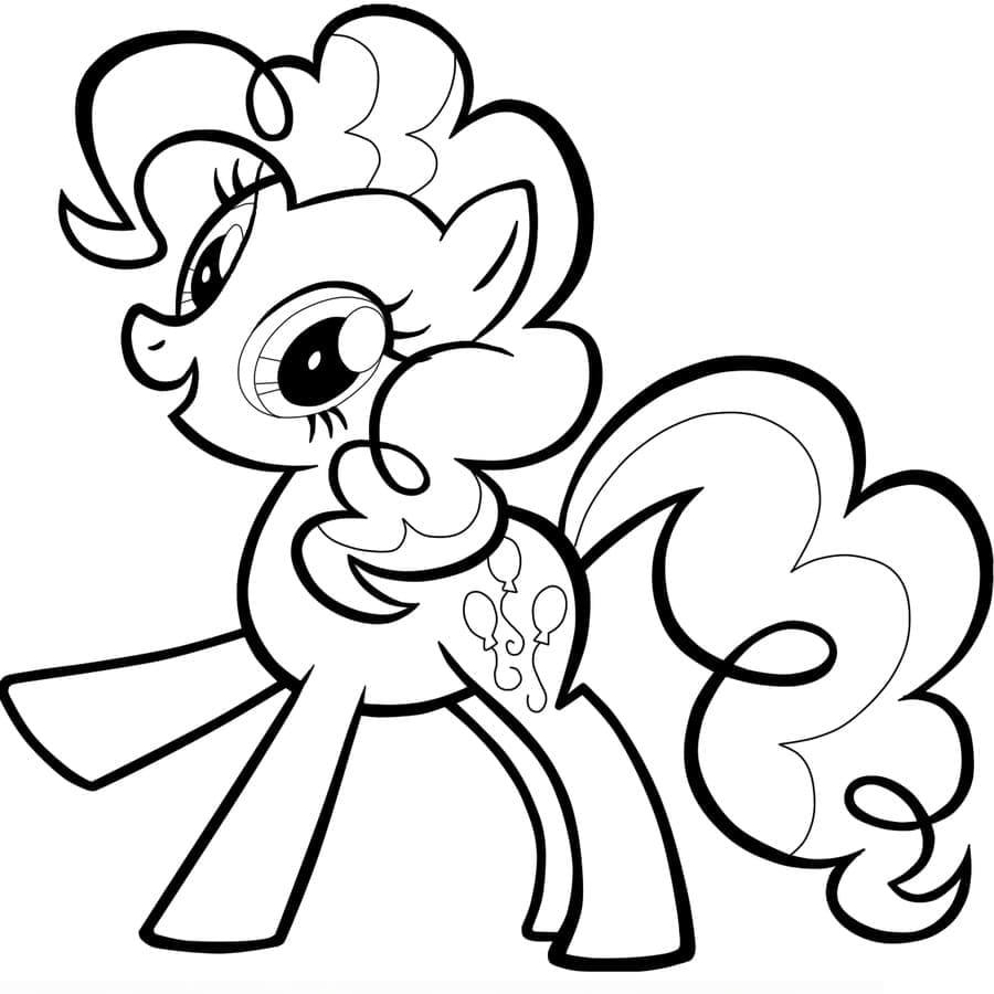 Pinkie pie in my little pony coloring page