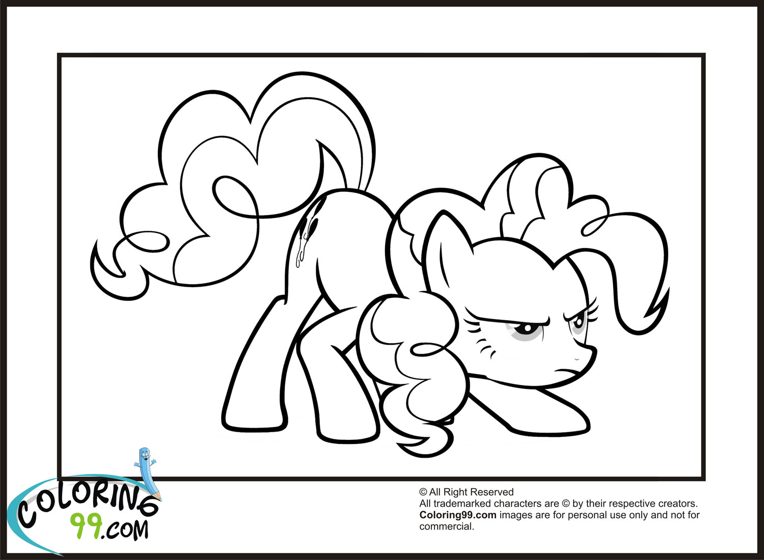 My little pony pinkie pie coloring pages team colors