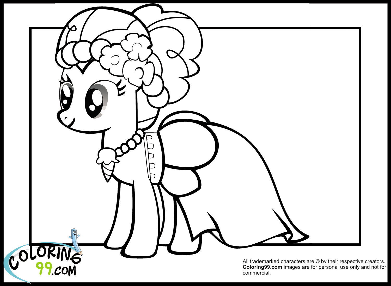 My little pony pinkie pie coloring pages team colors