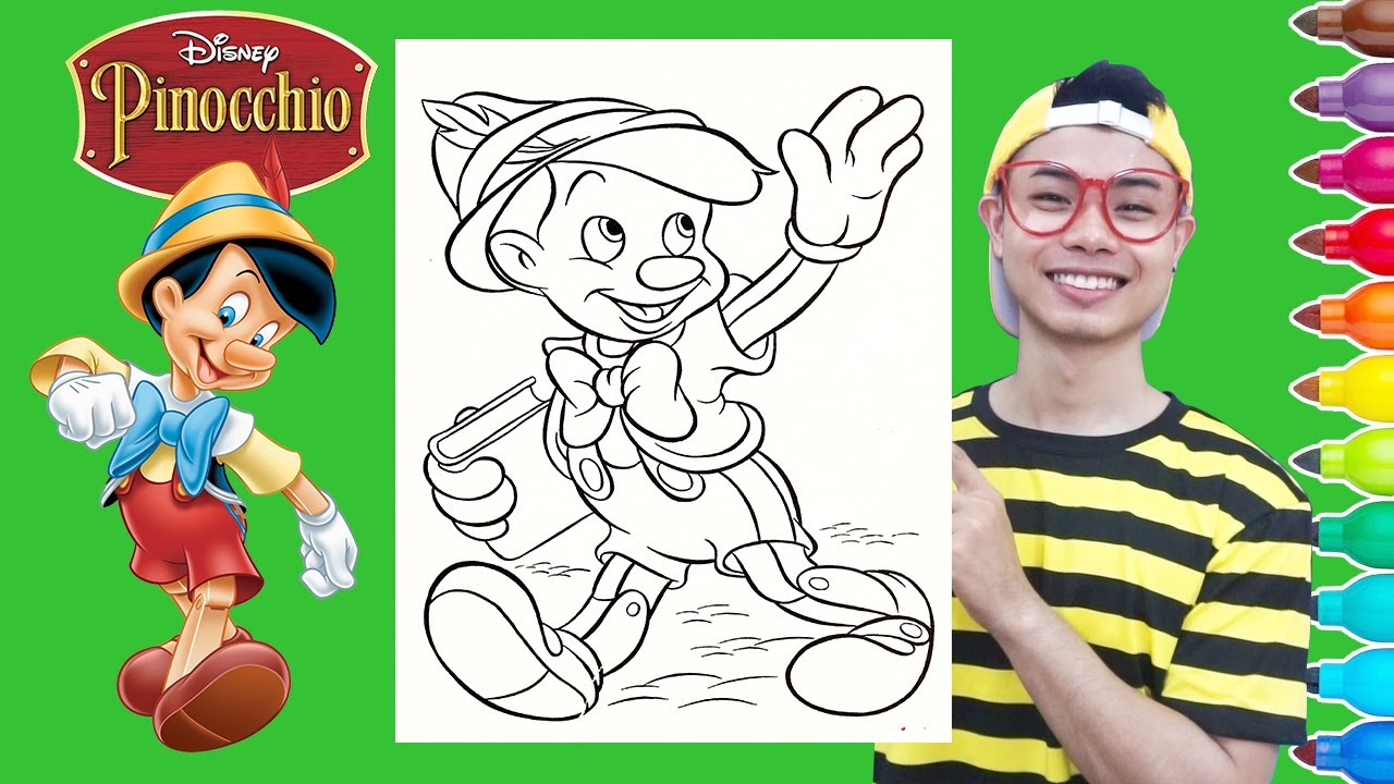 Coloring pinocchio disney coloring book world of colors