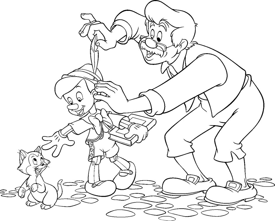 Free pinocchio coloring pages to print