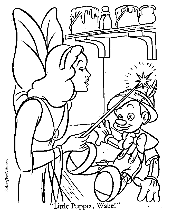 Pinocchio coloring page hes a boy