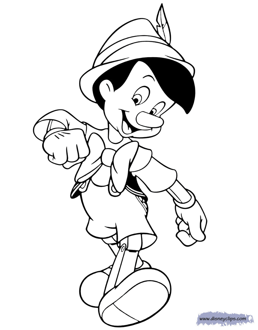 Printable pinocchio coloring pages