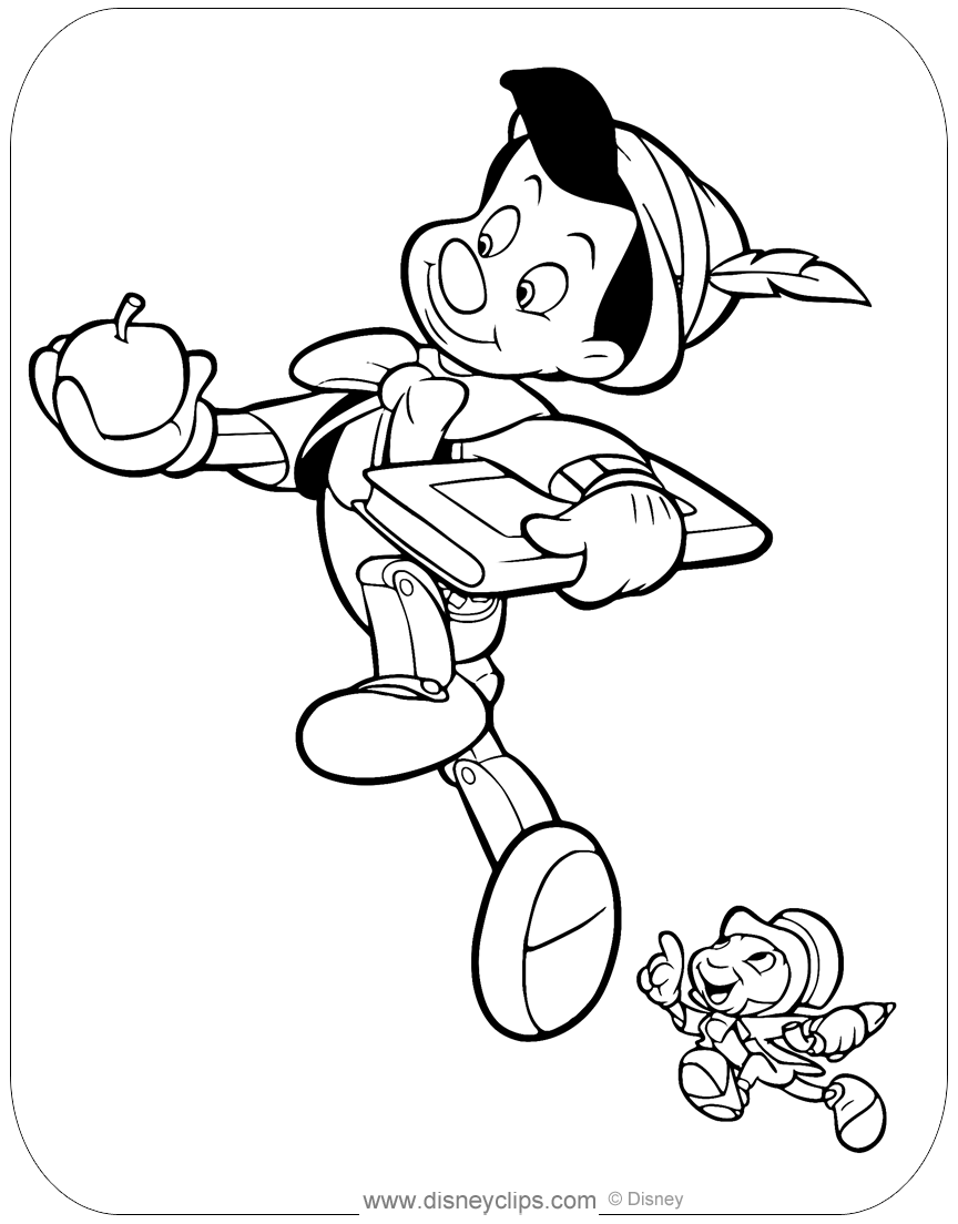 Printable pinocchio coloring pages