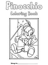 Pinocchio story coloring book pages