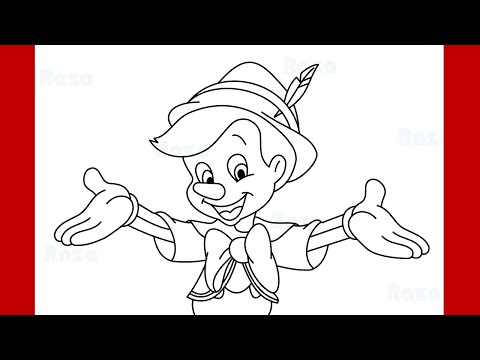 How to draw pinocchio step by step drawing