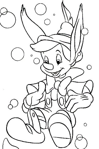 Coloring pages pinocchio being donkey