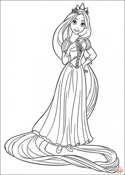 Rapunzel coloring pages