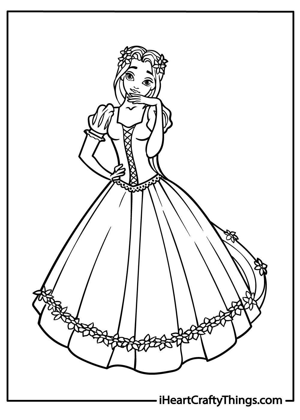 Rapunzel coloring pages free printables