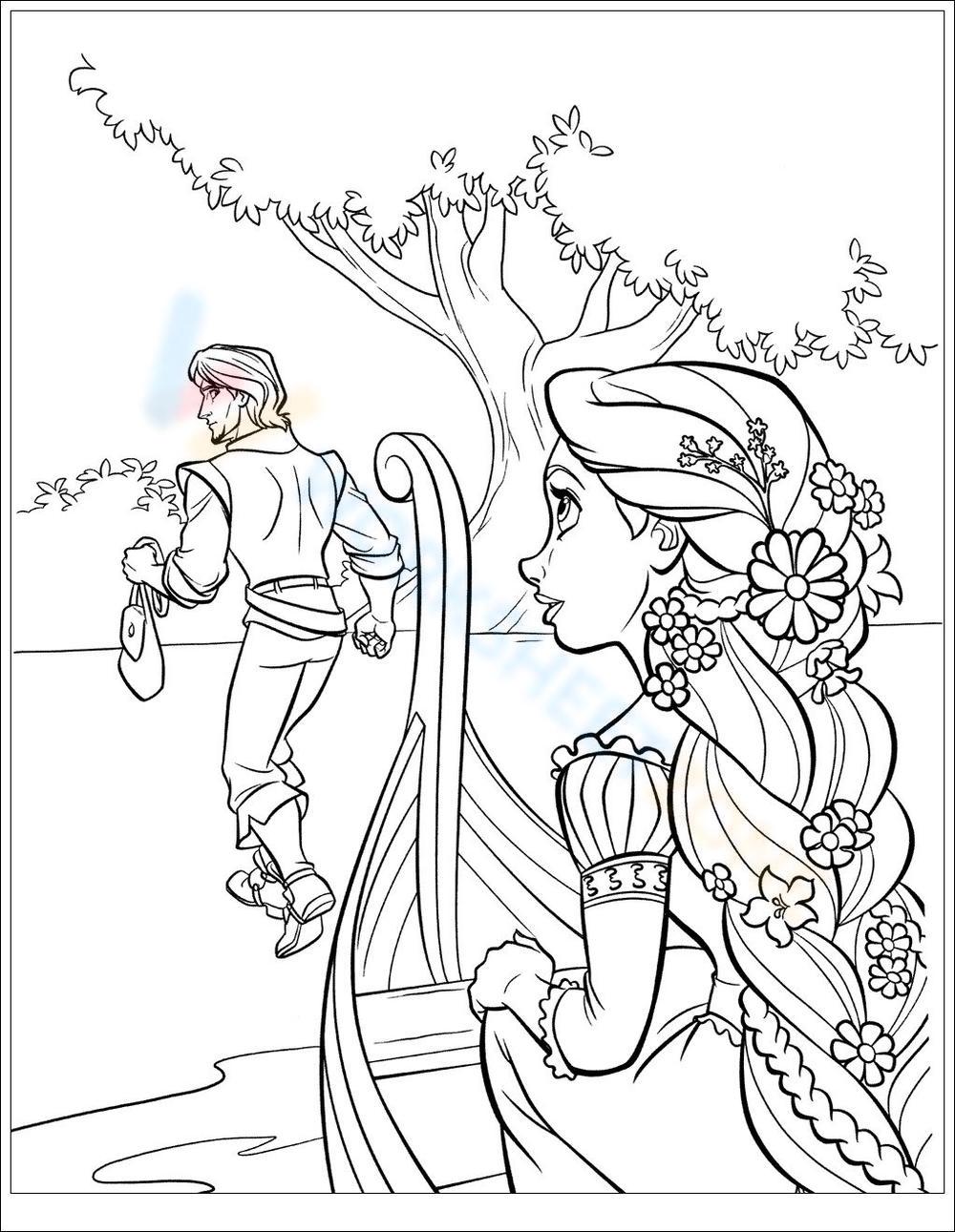 Free printable rapunzel coloring pages for all ages