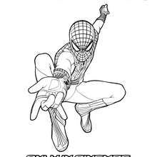 The amazing spidey weaving his web coloring pages