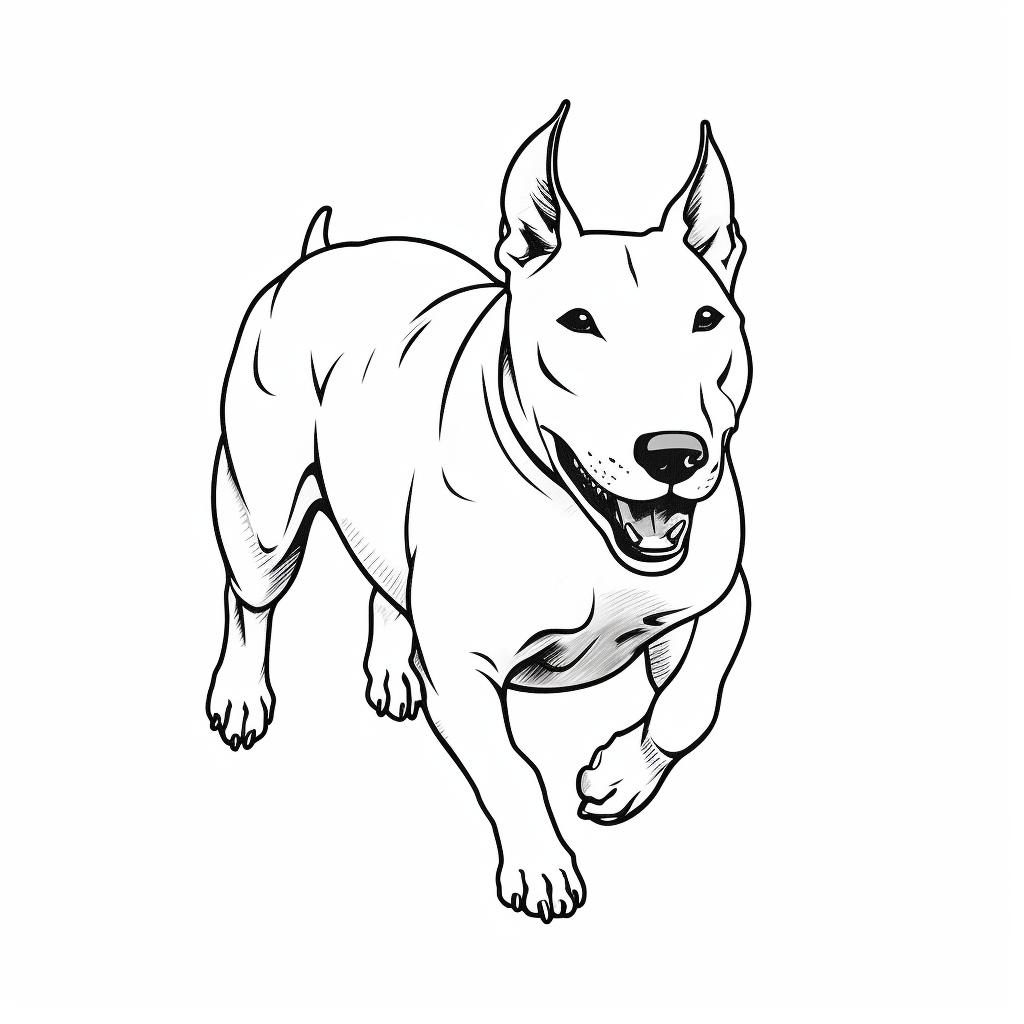 Dibujo de perro para colorear bull terrier dibujo de perro dibujos de perros bull terrier