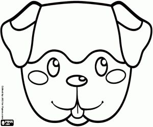 Juegos de mãscaras de animales para colorear imprimir y pintar perro terrier terrier mascara de animales