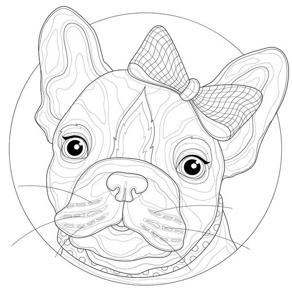 Imãgenes fotos de stock objetos en d y vectores sobre bulldog coloring page