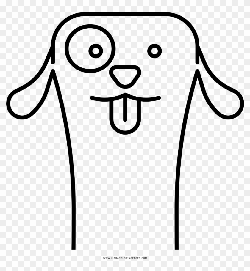Dibujo de cara de perro para colorear