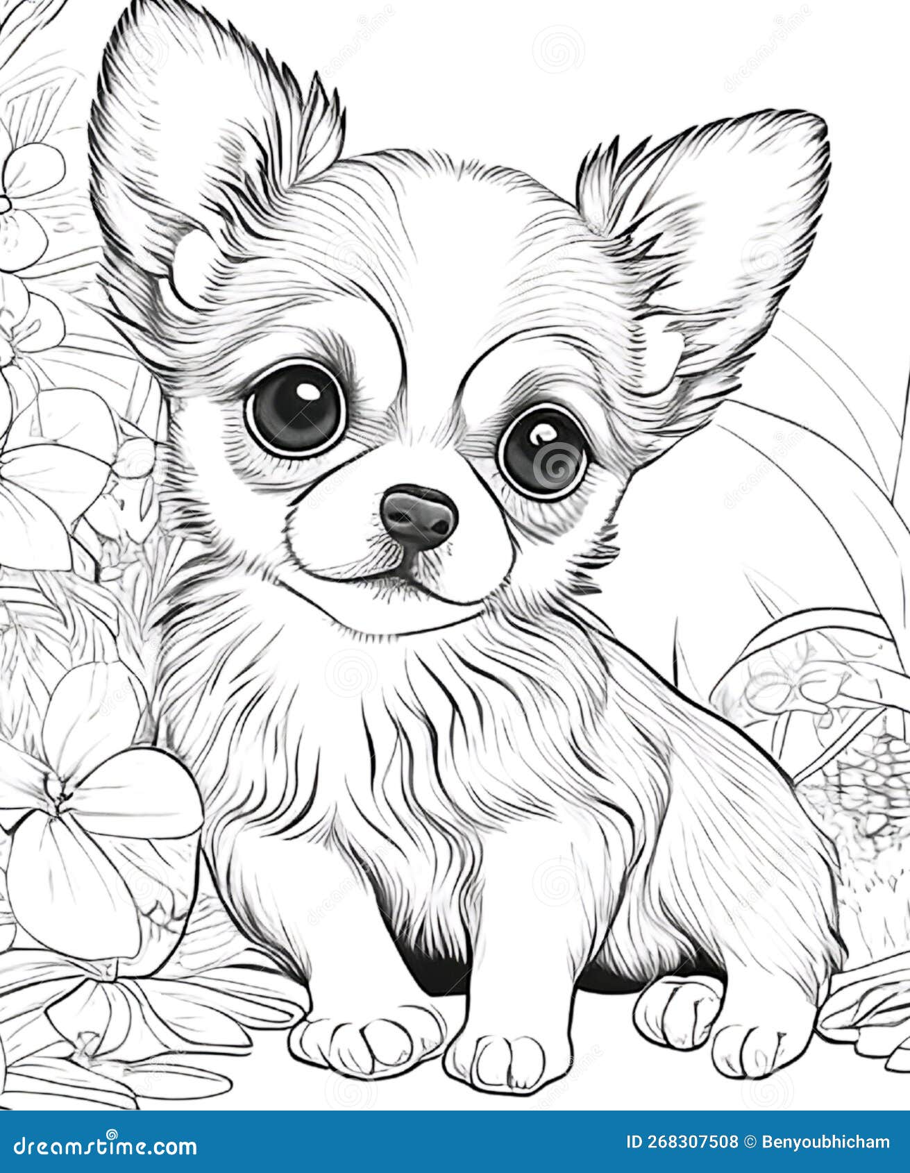 Dog coloring pages stock photos