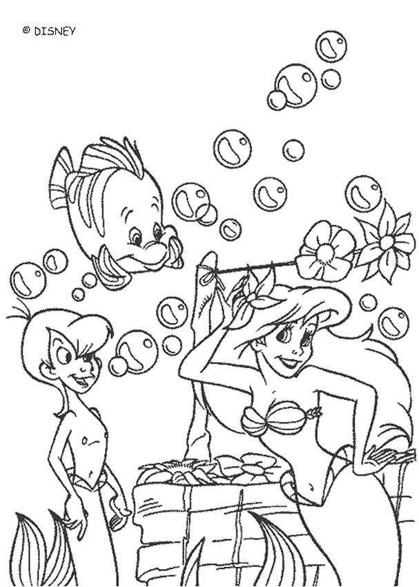 Ariel the little mermaid coloring pages