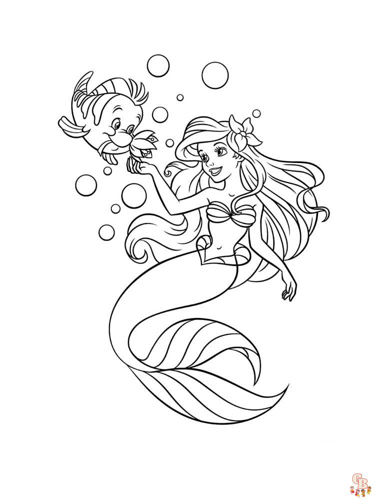 The little mermaid coloring pages