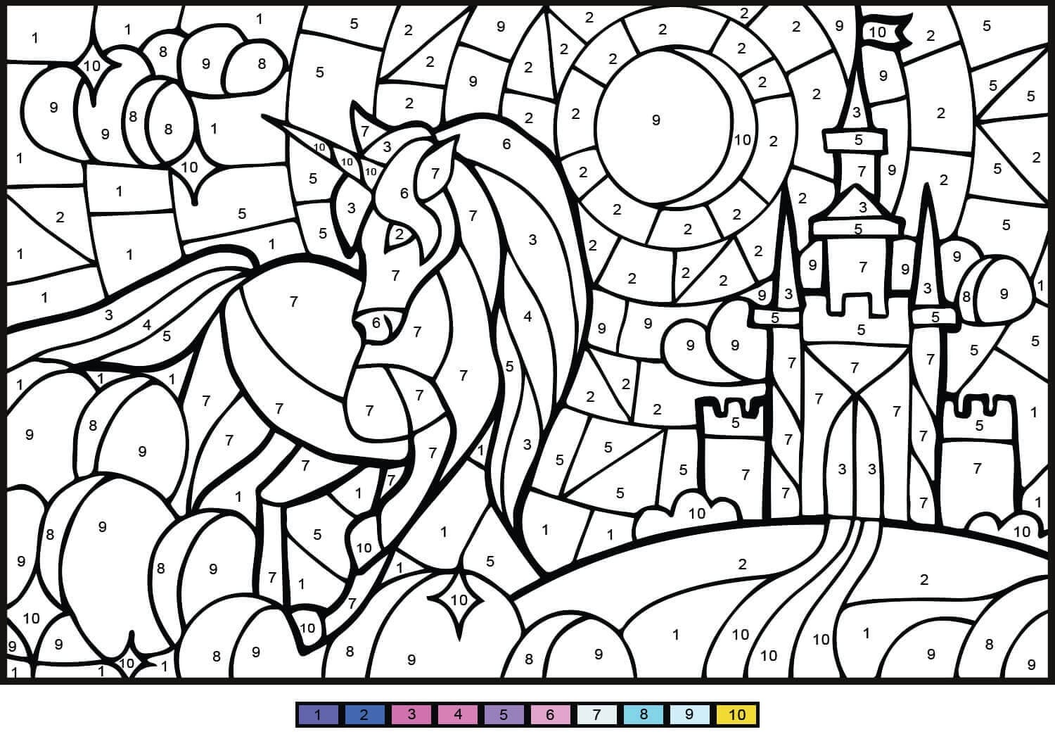 Color by number best worksheets coloring pages free printable