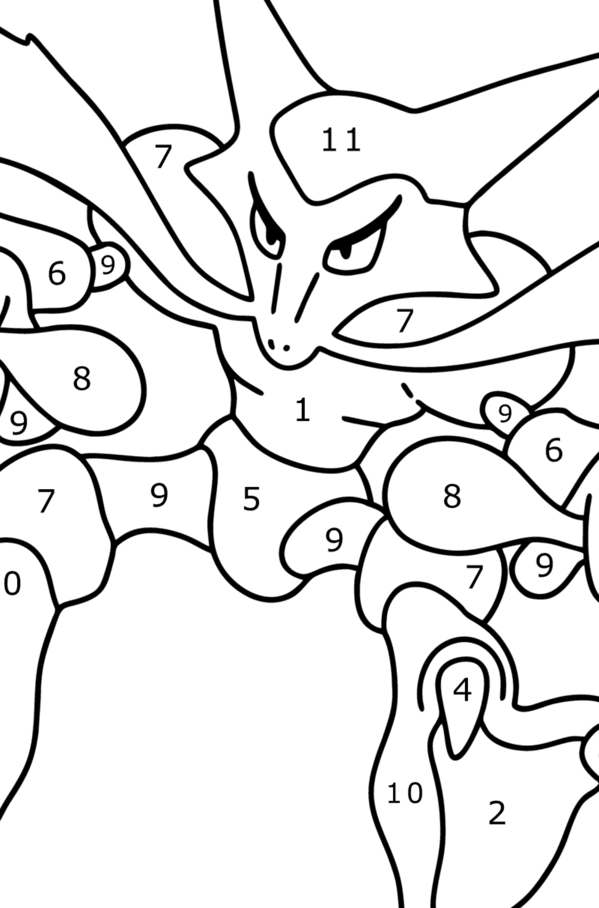 Coloring page pokemon go alakazam â online and print for free