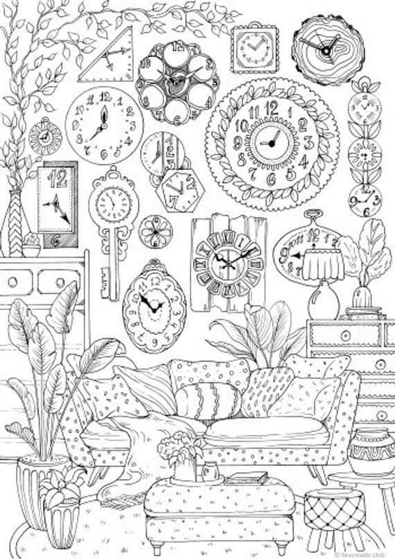 All about time printable adult coloring page from favoreads