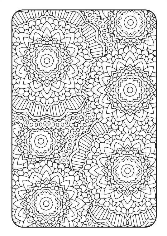 Adult coloring book art therapy volume printable coloring book digital download print color grown