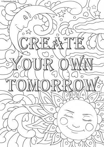 Inspirational quotes coloring pages