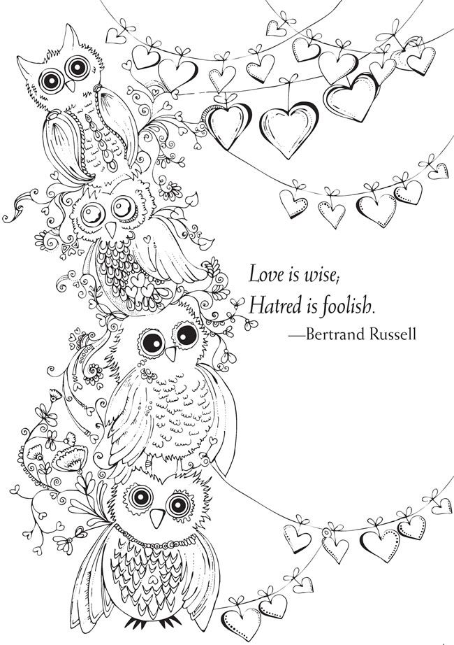 Find bliss and calm with love coloring book