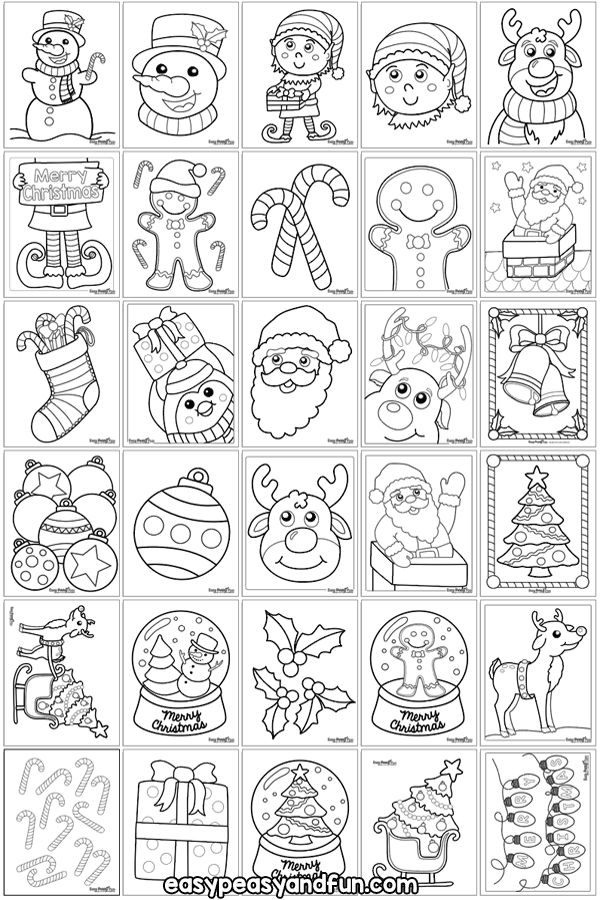 Printable christmas coloring pages