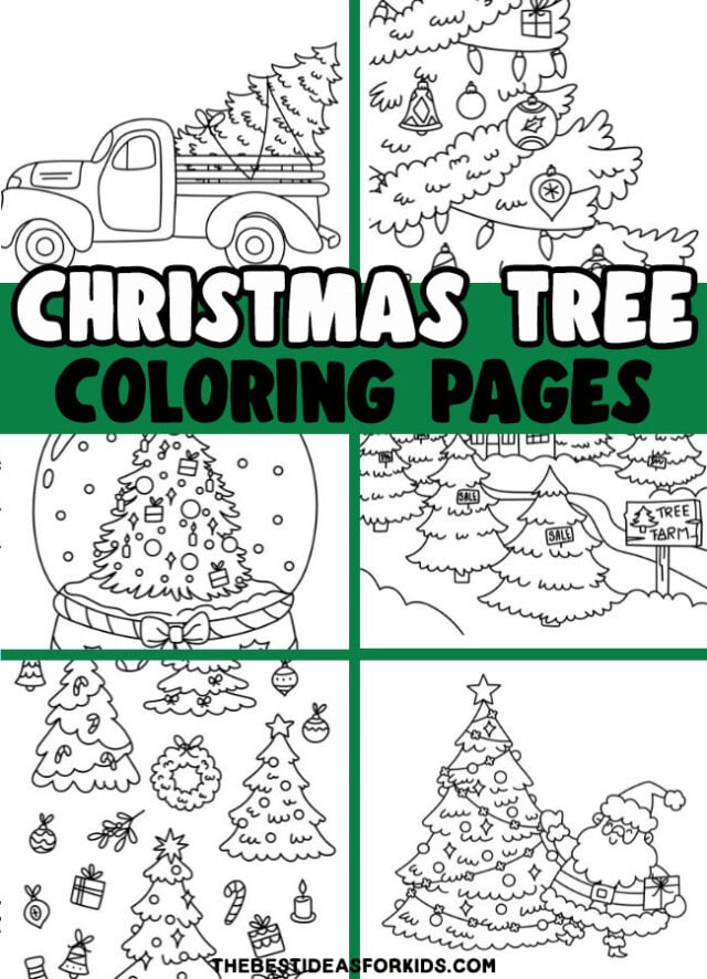 Christmas tree coloring pages free printables