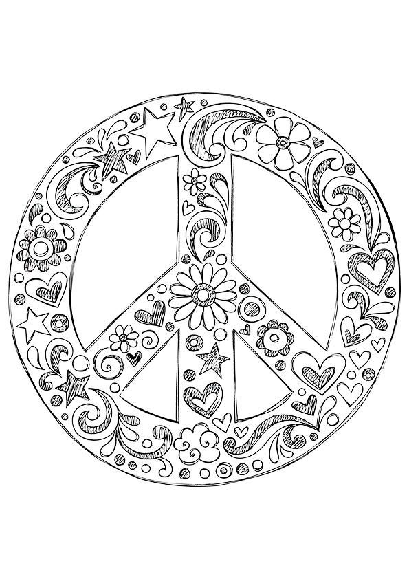 Free printable peace sign coloring pages coloring pages coloring book pages printable adult coloring pages