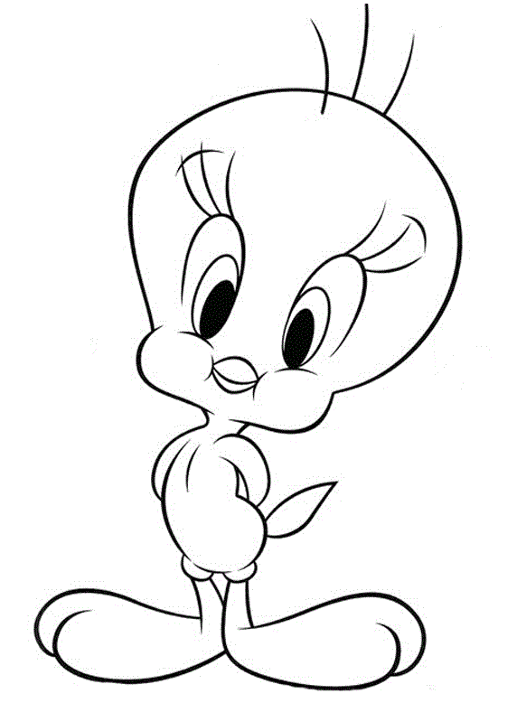 Big eyes tweety coloring page